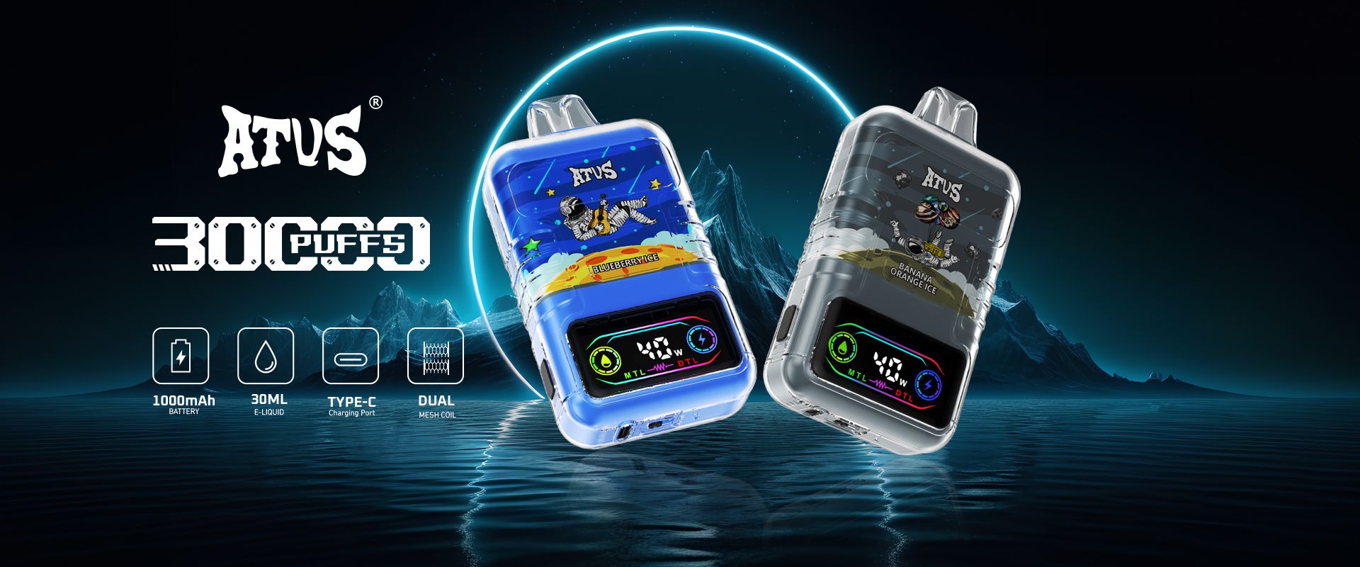 ATVS Vape | Одноразовые электронные сигареты Многоразовый вейп 25000, 30000, 40000, 45000 затяжек